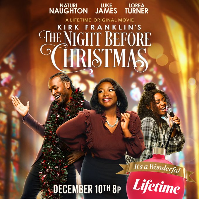 BahamianLily's tweet photo. Catching up on Kirk Franklin’s #TheNightBeforeChristmas starring @naturinaughton, #LukeJames and @LoreaTurner on @lifetimetv #ItsAWonderfulLifetime https://t.co/OYgNPdYaKq
