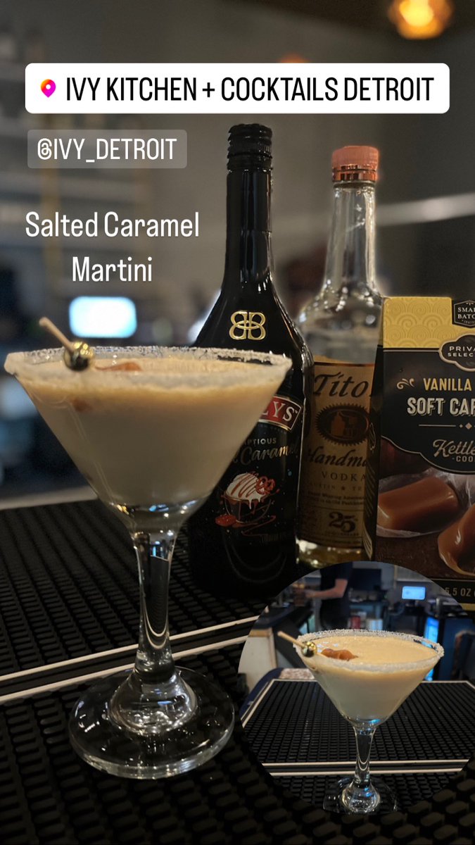 Salted Caramel Martini 

By Yours Truly.
#DetroitBartender #mixologist #CreateYourTaste #TasteItTonight