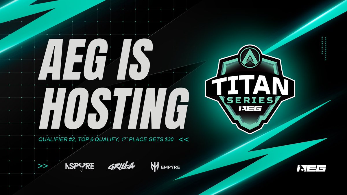 🟢APEX TITAN SERIES QUALIFIER #2🟢

💰 $30 CASH PRIZE FOR FIRST
🔒 TOP 6 QUALIFY FOR $400 MAIN EVENT
⚔️ NA | Private Lobbies | 4 Games
🕗 8:00 PM ET / 5:00 PM PT
🗓️ 12/15/22 (TOMORROW)

Sign up Here » grilla.gg/tournament/1e3…

#ApexLegends🛡️ #Tournament👑 | <a href="/Grilla/">Grilla</a>