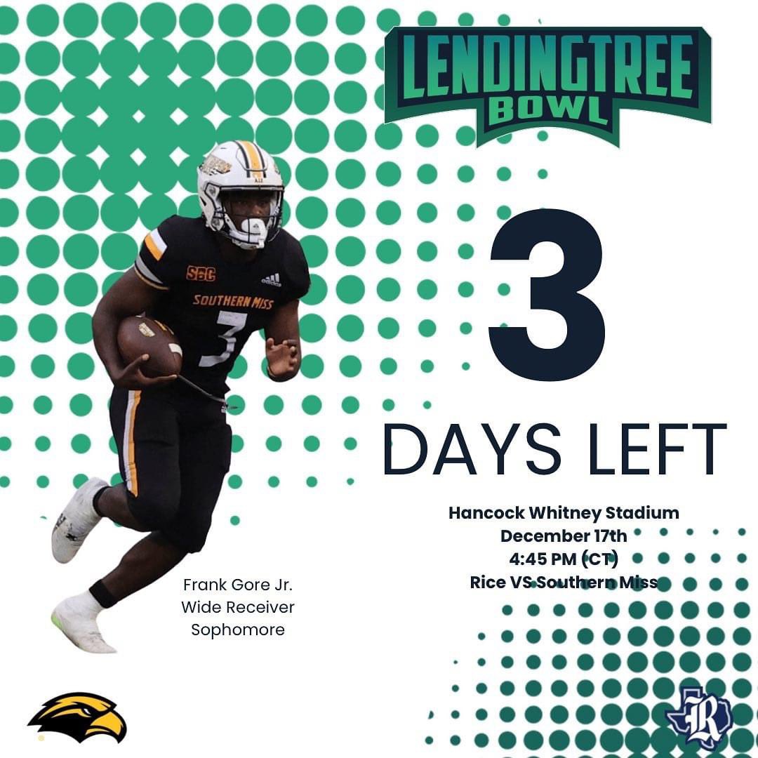 FAN4USM's tweet photo. Kickoff 🏈 is 3 Days away, but the FUN Starts Friday with all the events starting at 6:30pm Downtown and the Street Party on Dauphin St ALL NIGHT LONG……💛SMTTT🖤 
#MobileTakeover https://t.co/u3ridqWER1