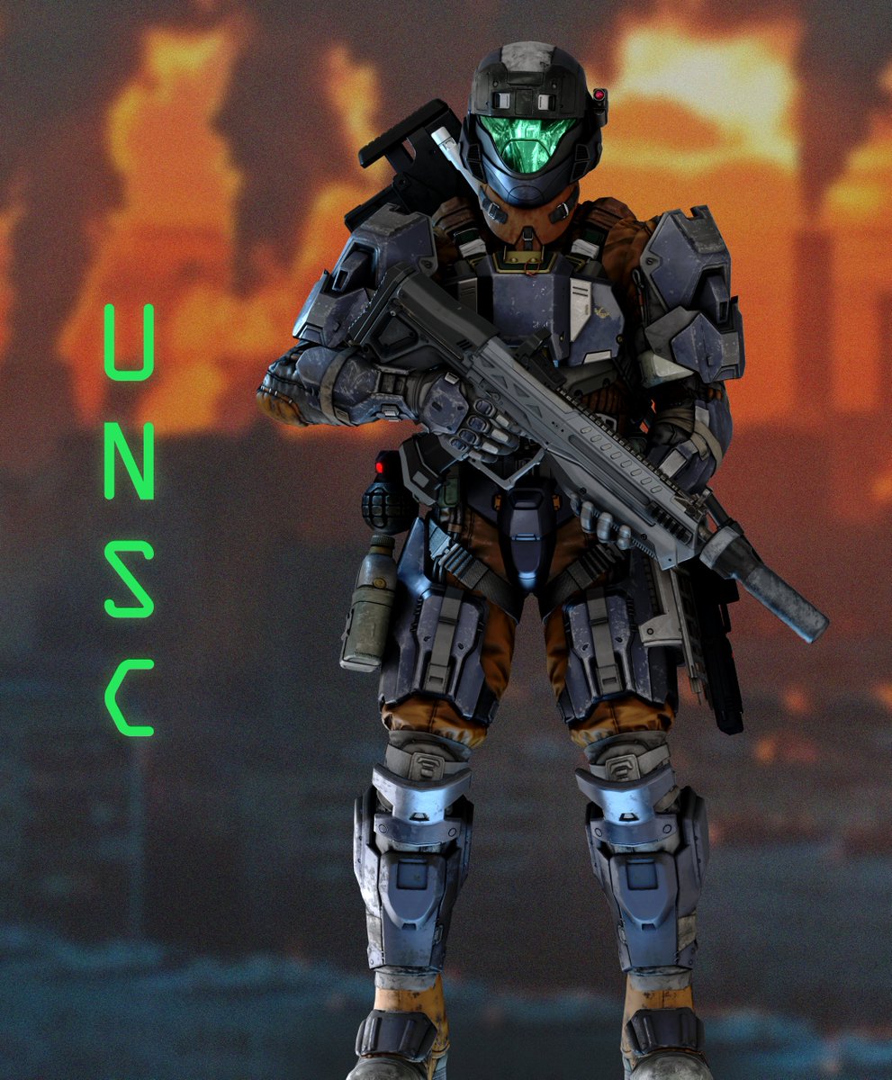 VNanon_'s tweet photo. Late birthday present to my good friend @TheCountofS, who has personally helped me to become a better artist and writer.
A quick ODST render based on some of his ODST/Project Javelin trooper designs.
#HaloUltimate https://t.co/UcHdSJZRW5