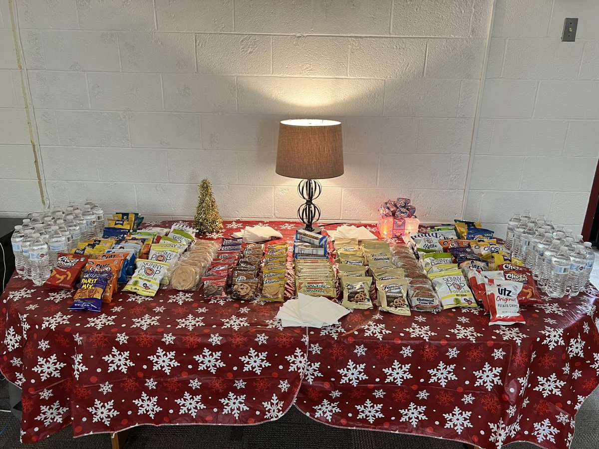 BenSymsMS's tweet photo. Our staff got treated to some sweet holiday snacks today! Thanks to our awesome administration team for the treats! #spartanstrong #challengeacceptedlevelup #WeAreHCS https://t.co/xdcyyRaVaI