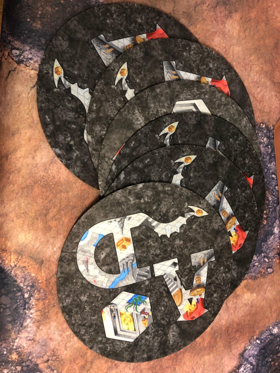 AuthenticDunge1's tweet photo. New Product highlight! Take the guesswork out of measuring objectives and speed up your games with our AD neoprene objective markers! They feature a pretty fancy design by local artist, storyteller and business owner @evilanvil666 over at Atomic Tattoo and Piercing! https://t.co/51mhxdl3wD