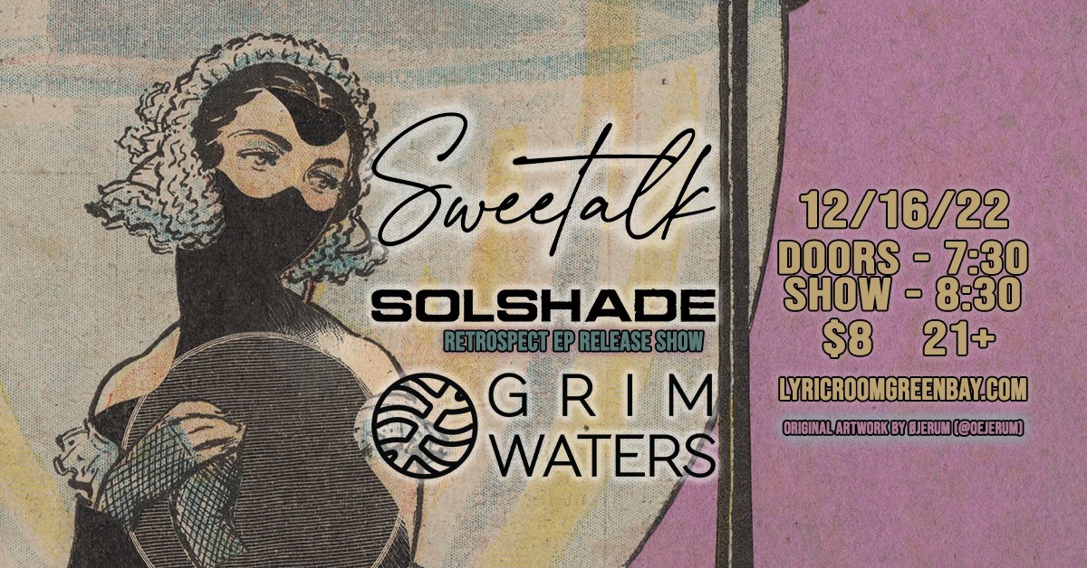 We will be back at the lyric room in Green Bay this Friday (12/16). It has been at least 3 years since we've been there. Come on out to see a killer lineup.