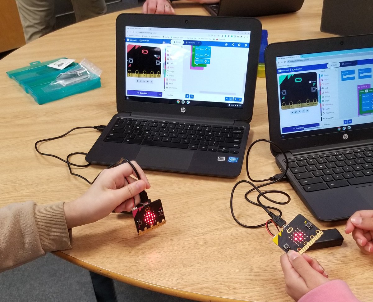 NorthbraeKnight's tweet image. Ms. Cooke&apos;s class had great success with coding their micro:bits today! 💻 #keepcalmandcodeon #STEM #microbits #coding @TVDSB