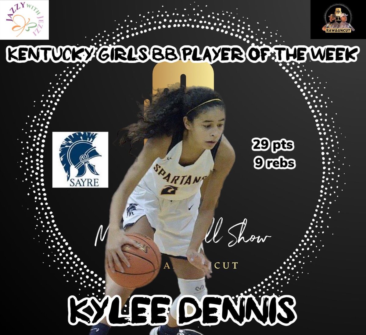 Our Ky Girls BB Player of the Week is   Kylee Dennis <a href="/KyleeDennis2023/">Kylee Dennis</a> congratulations on winning.. complete player  ..   <a href="/SayreSpartansAD/">Sayre Athletics</a> jazzywithjezzi.com