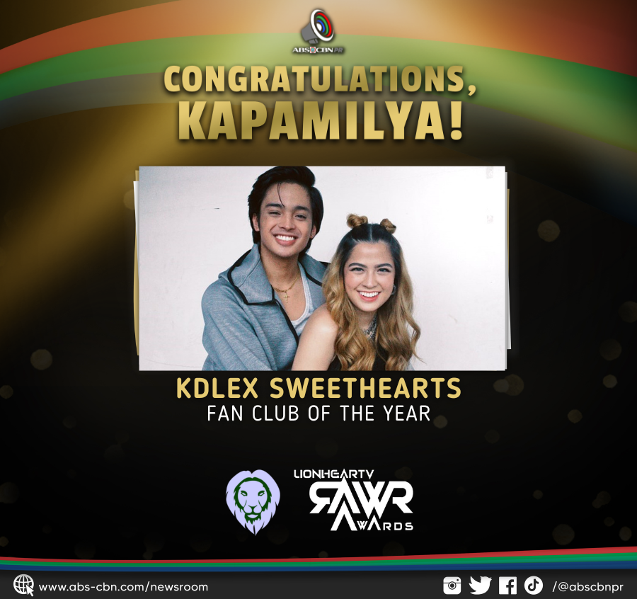 KD Estrada and Alexa Ilacad received four awards at the #RAWRAwards2022.

Thank you for the overflowing love and support, Kapamilya! ❤️💚💙

#KDLex #KDLexSweethearts