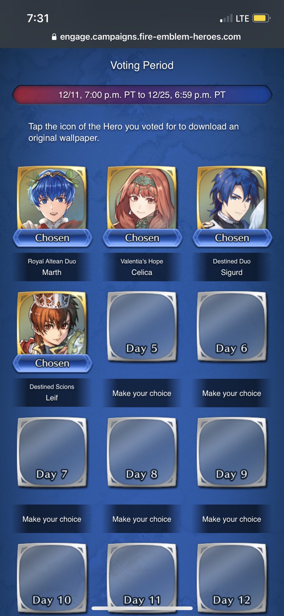 Char 🍩 on Twitter "FE_Heroes_EN Here’s my ballot > https//t.co