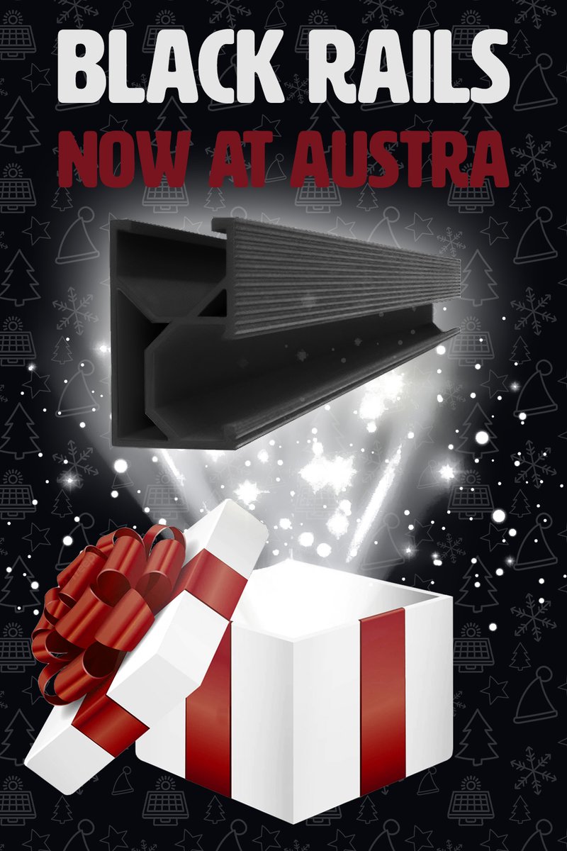 Our latest stocking stuffer is our new black rails, now available at Austra Energy. Add a sleek new colour choice with these 4400mm rails making your installs stand out.
Contact your sales rep or leave your details at austraenergy.com.au/contact/BlackR… and we'll get in touch with details.
