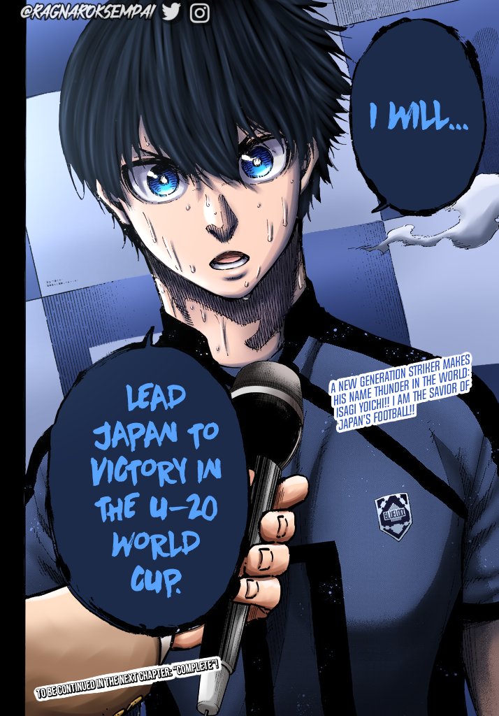RagnarokSempai's tweet photo. I Will Lead Japan yo Víctory!
Manga: Blue lock
#BlueLock #Bluelock199 #bluelock200 #isagi #mangacoloring #manga #FIFAWorldCup #FIFAWorldCup2022 https://t.co/6geyayRYLu