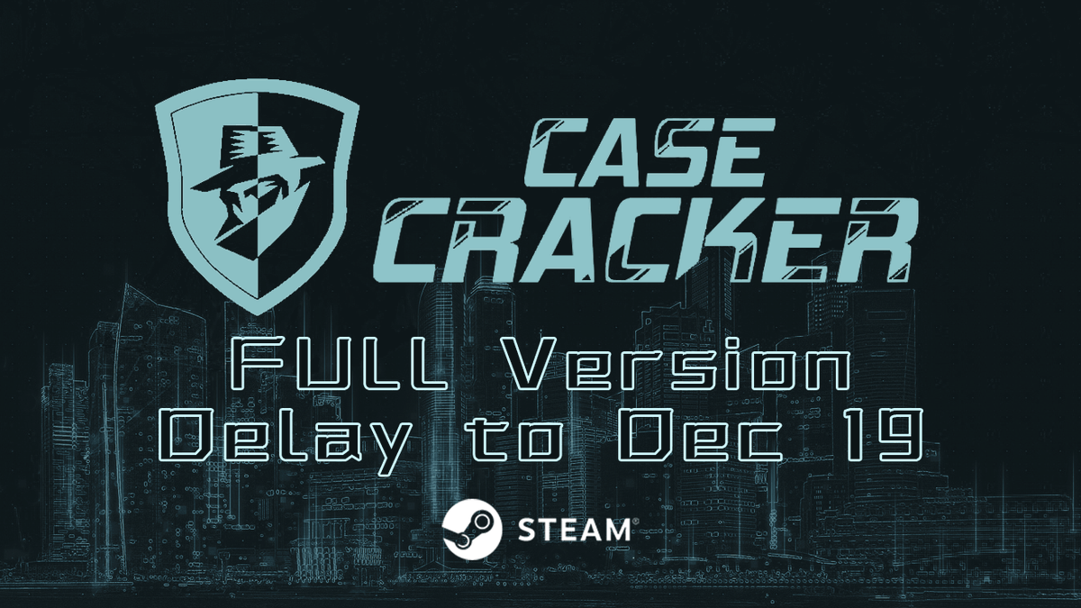 IndieArk_Games's tweet photo. ‼️Due to technical problems, CaseCracker's game text needs more time to be optimized and adjusted.
Black Robe Company is dealing with it urgently.
The launch of the full version of CaseCracker will be delayed to December 19th‼️😢
#CaseCracker #indiegame #gaming #GamingNews https://t.co/1oRc55Ndg2