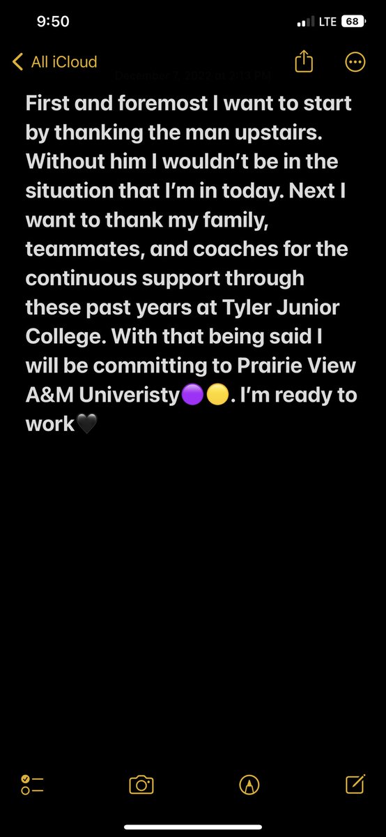 JailynRobertson's tweet photo. 100% COMMITED💜🖤 @JUCOFFrenzy @TJCFOOTBALL @PVAMU_Football https://t.co/q7Yg8Fcugi
