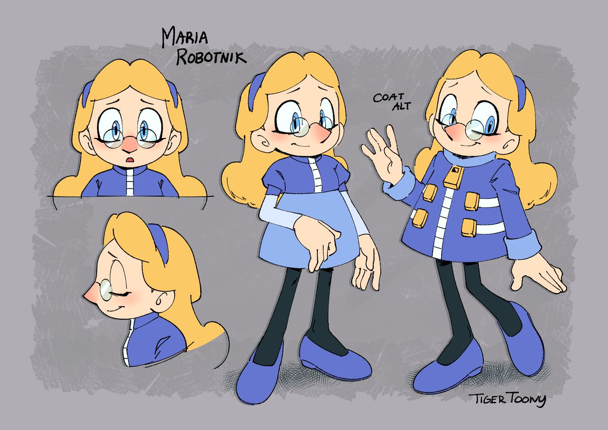 since people like her, here's my personal maria interpretation. she not too different just gave her a distinct nose and glasses plus some minor clothing adjustments. main thing is i draw her more in-style i guess.