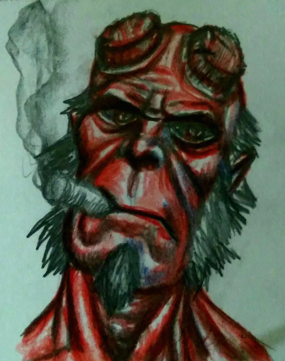 cuberos_gomez's tweet photo. Un mini dibujo rapido que hice de hellboy espero les guste :3.
#hellboyartwork
#hellboysketch https://t.co/X9Cs0Av41T