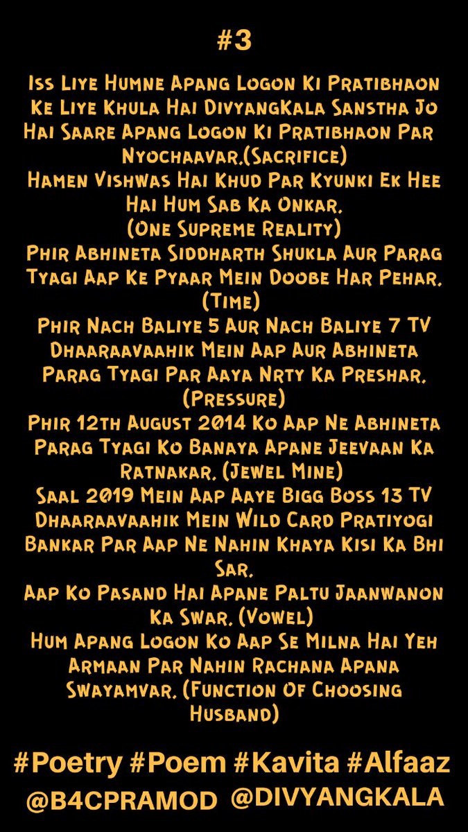 divyangkala's tweet photo. @shefalijariwala happy birthday #b4cpramod #divyangkala #India #writing #poetry #alfaaz  #ShefaliJariwala #Bollywood #MadhuriDixit #ShahrukhKhan #RanveerSingh #JohnAbraham #ParagTyagi #HarmeetSingh #KaataLaga #MujhseShaadiKarogi  #FashionStreet #SiddharthShukla #SunidhiChauhan https://t.co/fuonP5VzFi