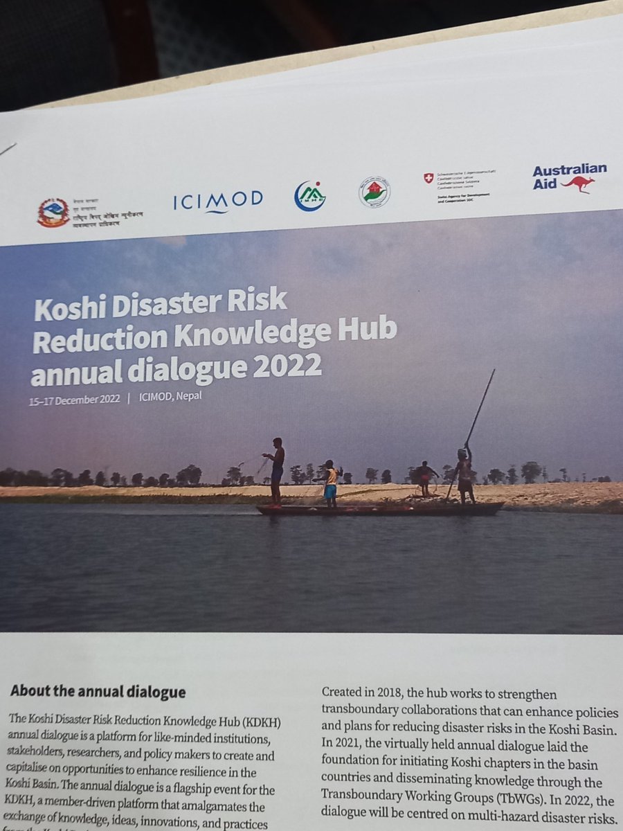 Multi-stakeholder dialogue plateform for Koshi Basin  happening now
#kdkh2022 <a href="/icimod/">ICIMOD</a>