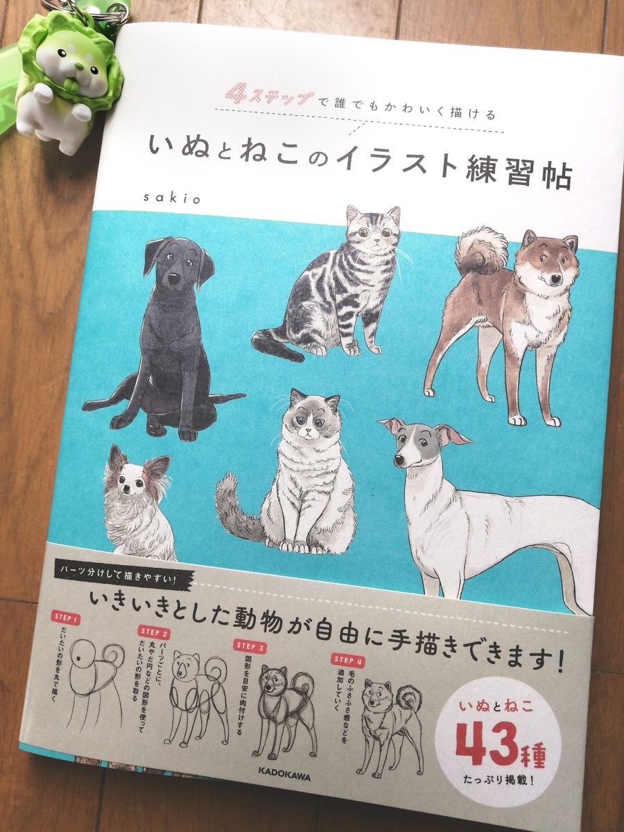 ペットイラストレーターのsaikoさん( @DoraSakio )の先日発売された (いぬとねこのイラスト練習帖) が届きました♪ 4つのステップで可愛くペットが描ける内容と、43種類の可愛い犬猫ちゃん達のイラスト満載な本になっていますので、本屋さんでお見かけの際はぜひぜひ🐾🐶🐈‍⬛🐱🐕🐩🐈🐾✏️✨ 