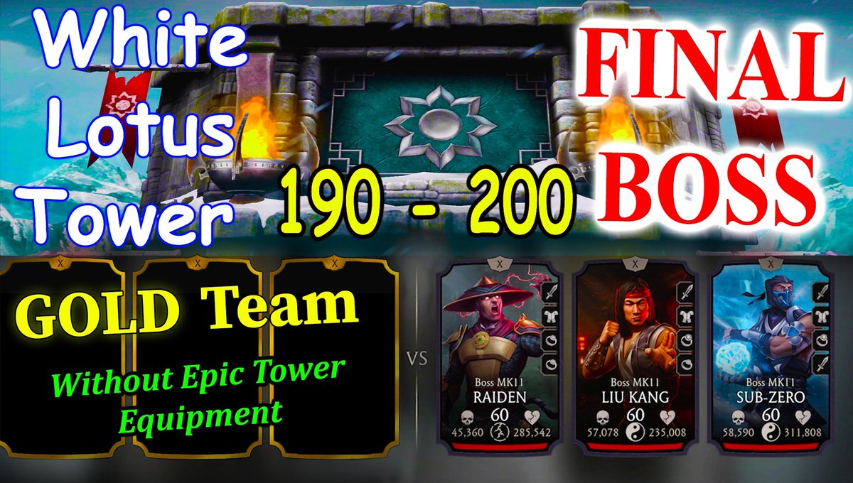 funwithinternet's tweet photo. White Lotus Tower 190 to 200 Final BOSS using Gold Team (Gameplay + Reward) | Mortal Kombat Mobile
https://t.co/DODSeYLYBE

#mkmobile #mortalkombat #whitelotustower https://t.co/8oRTo5XjKq