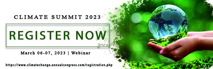 #ClimateSummit2023
Benefits of Participation for Speaker:
Worldwide appreciation of the profile of Researchers.
Obtain credits for professional growth.
Explore the latest of cutting edge analysis.
Make long-term bonds at social and networking activities.