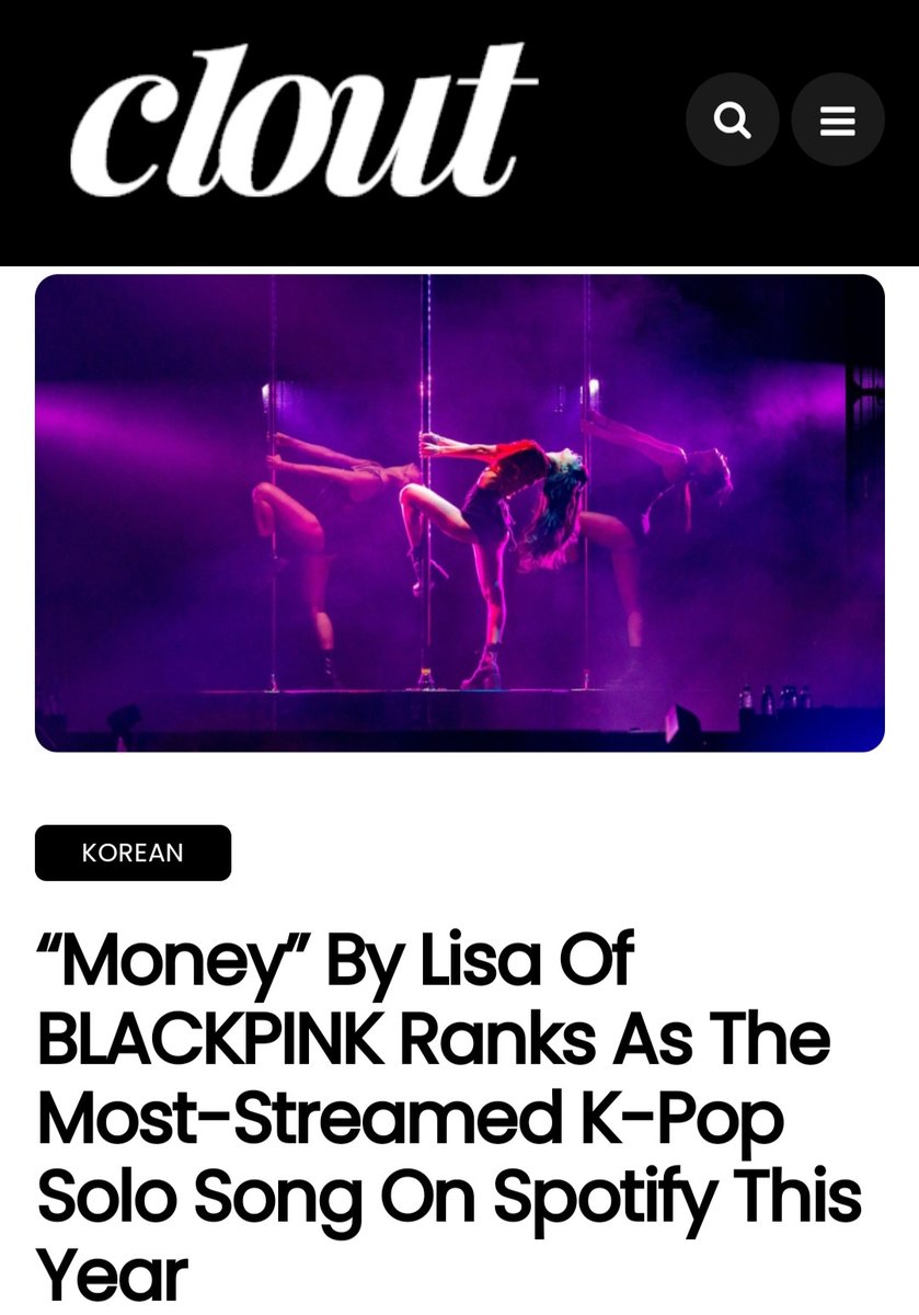 Fighting__68's tweet photo. #MONEY By #LISA ครองตำแหน่งเพลงเดี่ยว K-pop ที่มียอดสตรีมมากที่สุดบนSpotifyในปีนี้"
ลิซ่าได้พิสูจน์ตัวเองว่าเป็นศิลปินเดี่ยวที่ประสบความสำเร็จโดยไม่ได้ออกเพลงใหม่เลยในช่วงปีกว่าๆ 

I vote #LISA for Asian Celebrity of the Year #ACOTY2022 #NETIZENSREPORT #ACOTY2022LISA 
@thenreport https://t.co/wj3bzOTzcd