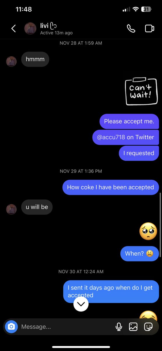 accu718's tweet image. @pwincessolivia @devours is a scammer. Paid for access to her page and she has left me on delivered for weeks and won’t accept me to her page. #DWC #scammer #devours #livsigh #pwincessolivia