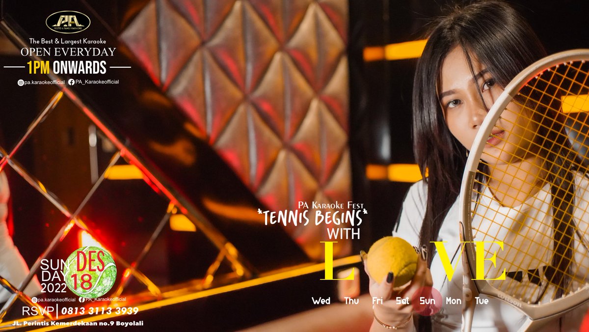 Book Your Room Now!!
The Best &amp; Largest Karaoke in Boyolali 
More reservation : 
☎️ (0276) 3280117
📲 wa.me/6281331133939