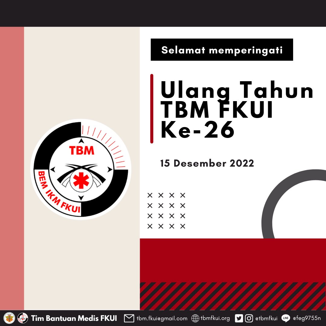 [ULANG TAHUN TBM FKUI KE-26]

Selamat ulang tahun TBM BEM IKM FKUI ke-26! 

Semoga TBM BEM IKM FKUI semakin tangguh, berani, dan mandiri serta menjadi tempat para anggotanya berproses lebih baik lagi.

#TBMFKUI
#TangguhBeraniMandiri
#TogetherBringsMore