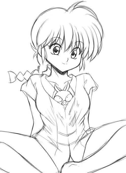 今日のイタズラ描きはらんまとPちゃん 