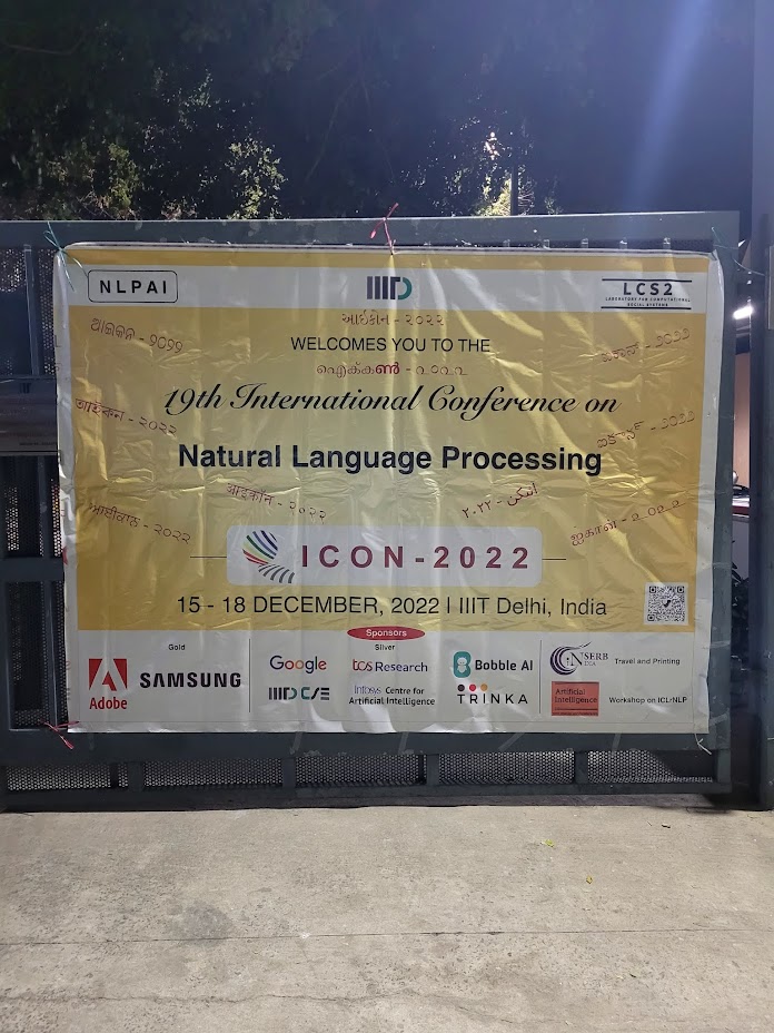 ICON 2022 (@icon_2022_iiitd) on Twitter photo <a href="/ICON_2022_IIITD/">ICON 2022</a> is officially underway now!
We heartily welcome all participants, researchers, delegates, presenters and our partners.
For details, visit- lcs2.in/ICON-2022/ #IIITD #nlproc #research #nlpai #Machinelearning #conference <a href="/ICON_2022_IIITD/">ICON 2022</a> is officially underway now!
We heartily welcome all participants, researchers, delegates, presenters and our partners.
For details, visit- lcs2.in/ICON-2022/ #IIITD #nlproc #research #nlpai #Machinelearning #conference
