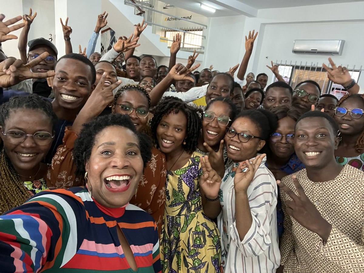 ucheofodile's tweet photo. We are at the brand new TiTA training center where students will learn and become certified in digital skills of the future including coding and AI thanks to the partnership between the MTN Benin Foundation &amp; Digital Valley and I’m especially proud of these inspiring students! 💛 https://t.co/vgYFrQs9A7