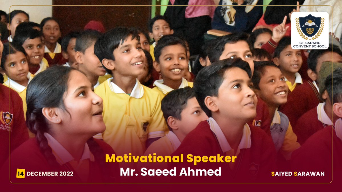 AlehsanMedia's tweet photo. Motivational Speaker Mr. Saeed Ahmed visited St. Sarang Convent School
14 December 2022 #stsarang #conventschool #mitovationalspeaker #motivation #class #saeedahmed https://t.co/7i3DZwGCr8