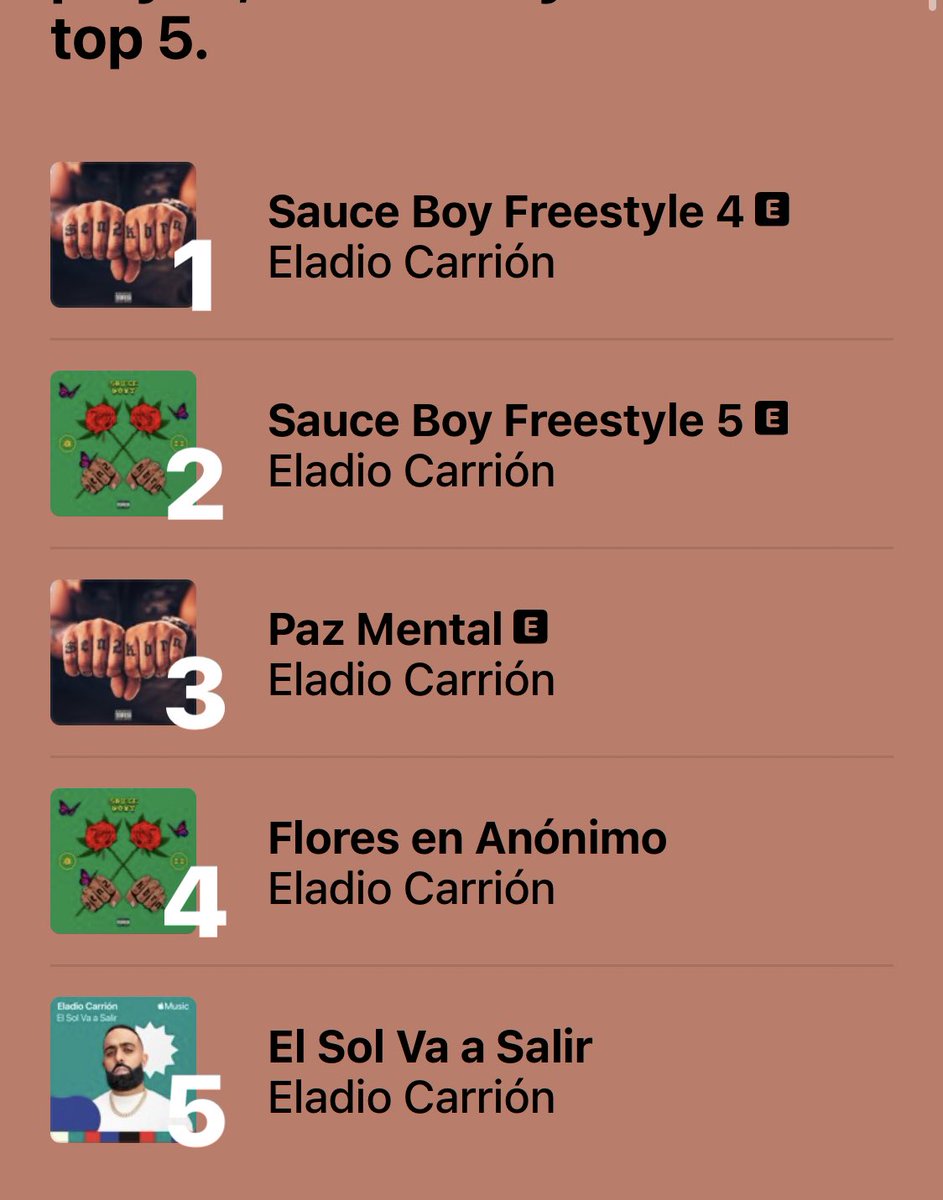 no me gustaba Eladio***
mi top 5 en los últimos dos meses:
