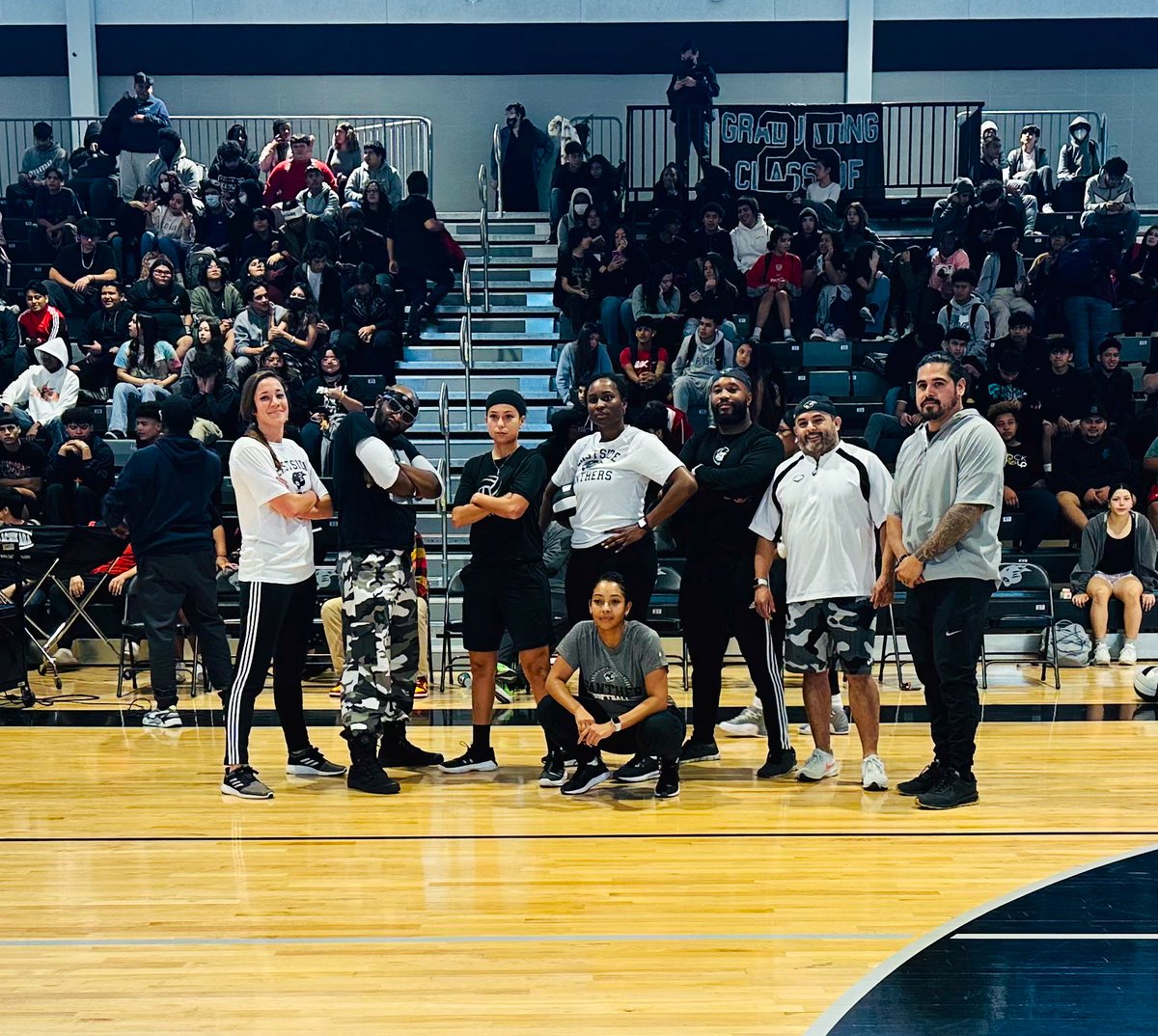coachnava_7's tweet photo. We took that winnnnnnn!!! 🥳 Staff VS Students Volleyball Game!!! @EastsideECHS @PawsUp_Sports @andrew_k_bailey @EdCo810 @CKenderEDU @CoachLB3 #PawsUp https://t.co/DtHHkhVAsi