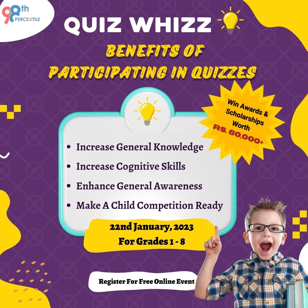 98thPercentile is Inviting young learners to the biggest online quiz of the year. Register now &amp; stand to win Rs. 60,000+ worth of Awards and scholarships.  
Register for FREE Today: bit.ly/3hrMI18
 #learningeveryday  #98thpercentile
