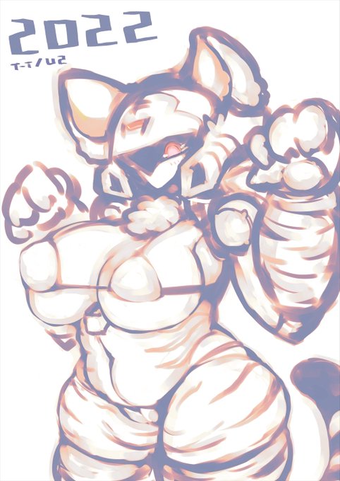 #私の年賀絵2022
スランプから回復する前だったのでガーベラ改さんの落書きでした。
来年度は卯年…最近描いたけどまたバニーになりそうな予感 