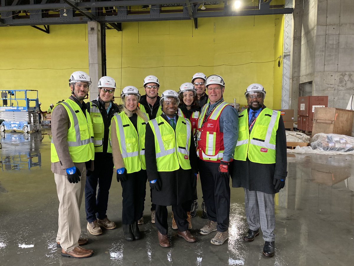 Great joining @MayorOfMKE @CavalierJohnson to view @WICenterMKE progress today. Looking forward to completion of this massive project that‘ll attract many to @VisitMilwaukee, allow for simultaneous events, prioritize people-centered design & be experience obsessed. #BuildingMore