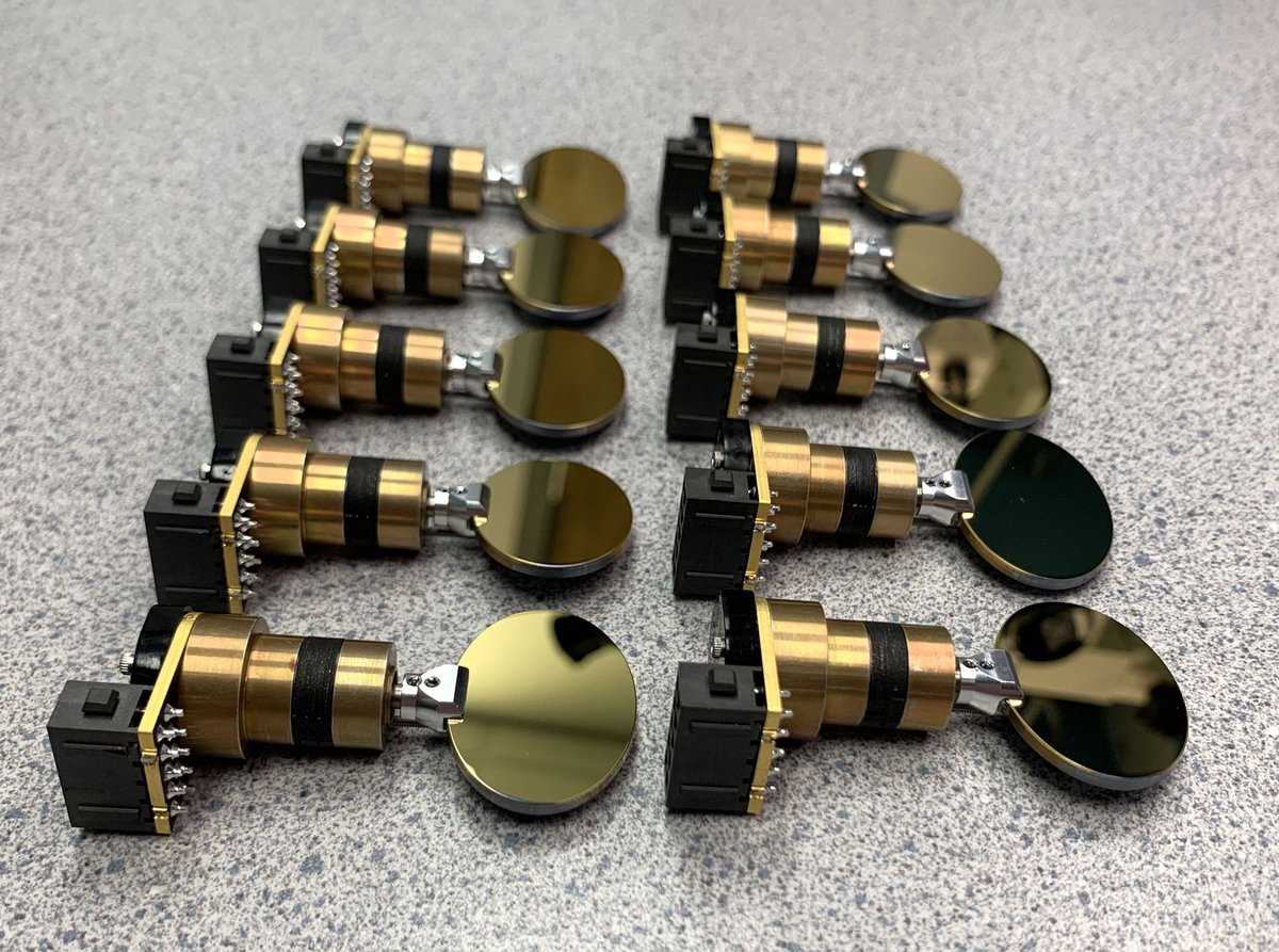 WilliamBennerJr's tweet photo. Ten of our compact, low-cost scanners going out to a customer who will use them for 90-degree LIDAR scanning. Only available from @ScannerMax (#laser #galvo #Galvanometer #lidar) https://t.co/T05PXIXcqo