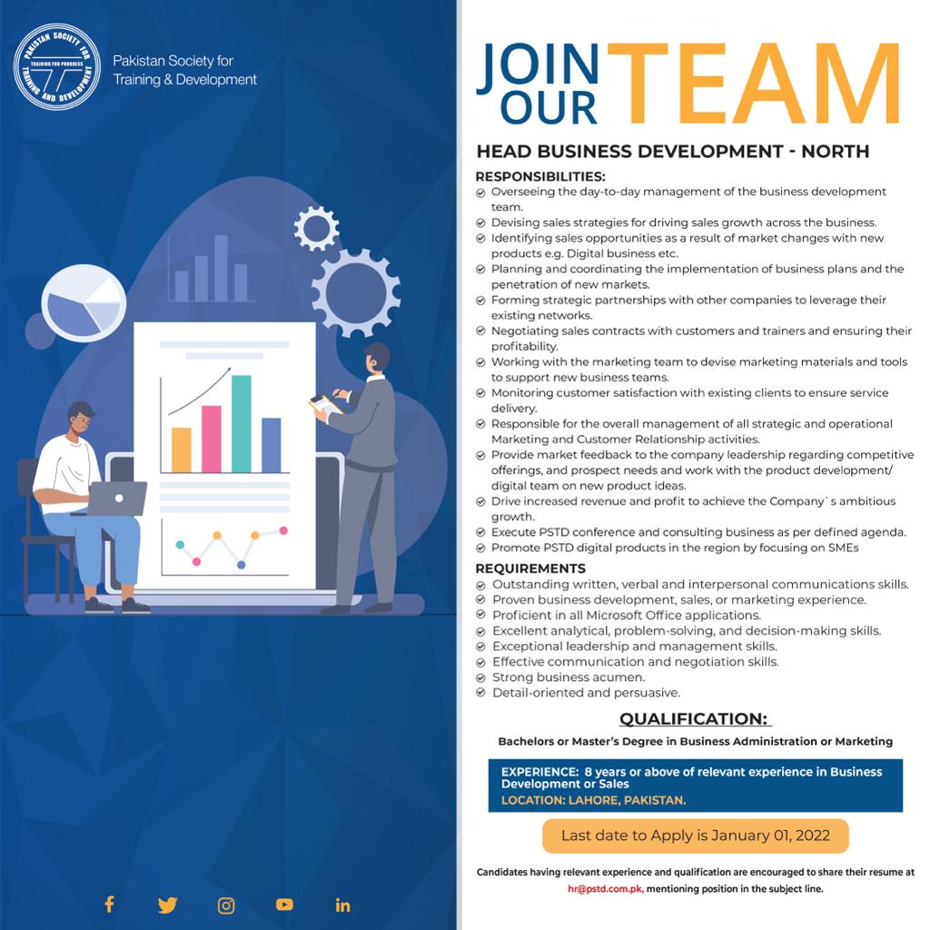 SocialPstd's tweet photo. Join Our Team!

Head Business Development – North

Send your CV at: hr@pstd.com.pk

#pstd #joinourteam #applyingforajob #headbuisnessdevelopmentnoth #pakistansocietyfortraininganddevelopment https://t.co/DDQf2KfM7b