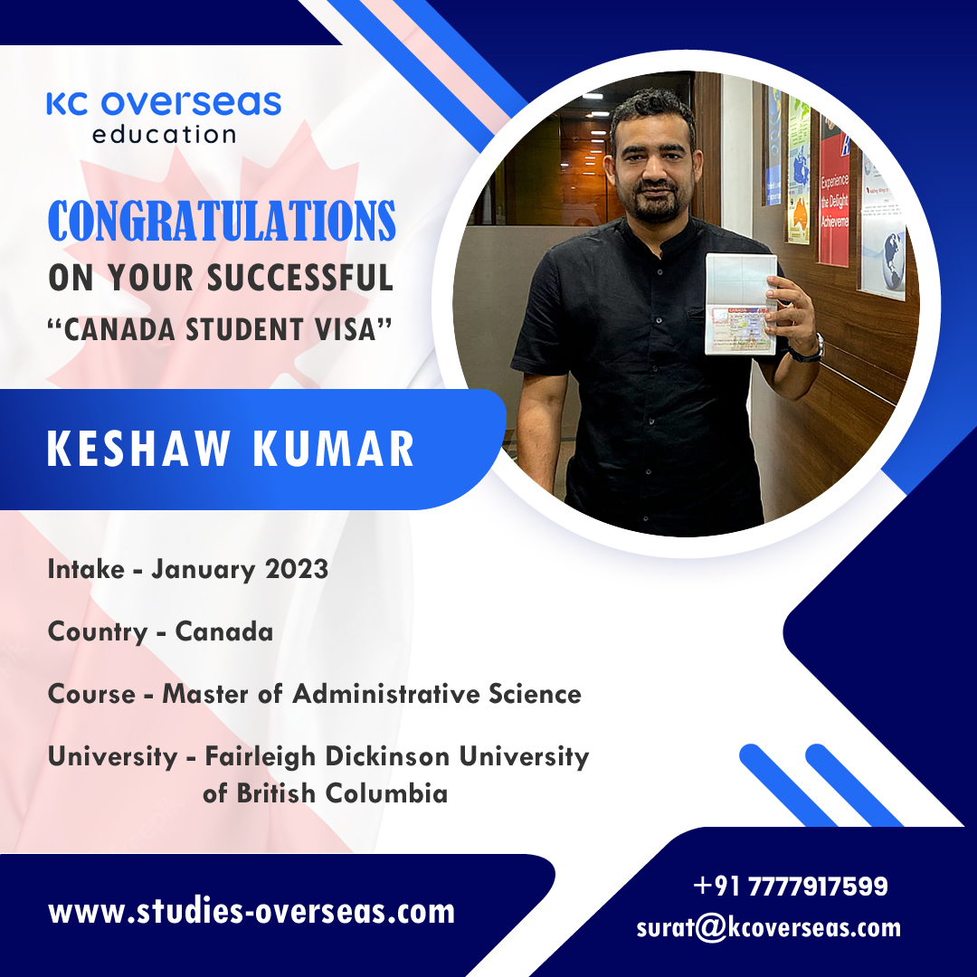 SuratKrishna's tweet photo. Congratulations for getting the Student Canada Visa 

#StudyinCanada #StudyAbroad #VisaApproved 
#KCOverseasEducation #Surat #University

#StudyAbroad #KCOverseas #KrishnaConsultant #Overseas
#Study #Visa #International #India #UK #Canada #Europe
#USA  #Australia #Newzelend https://t.co/s225QbpT51