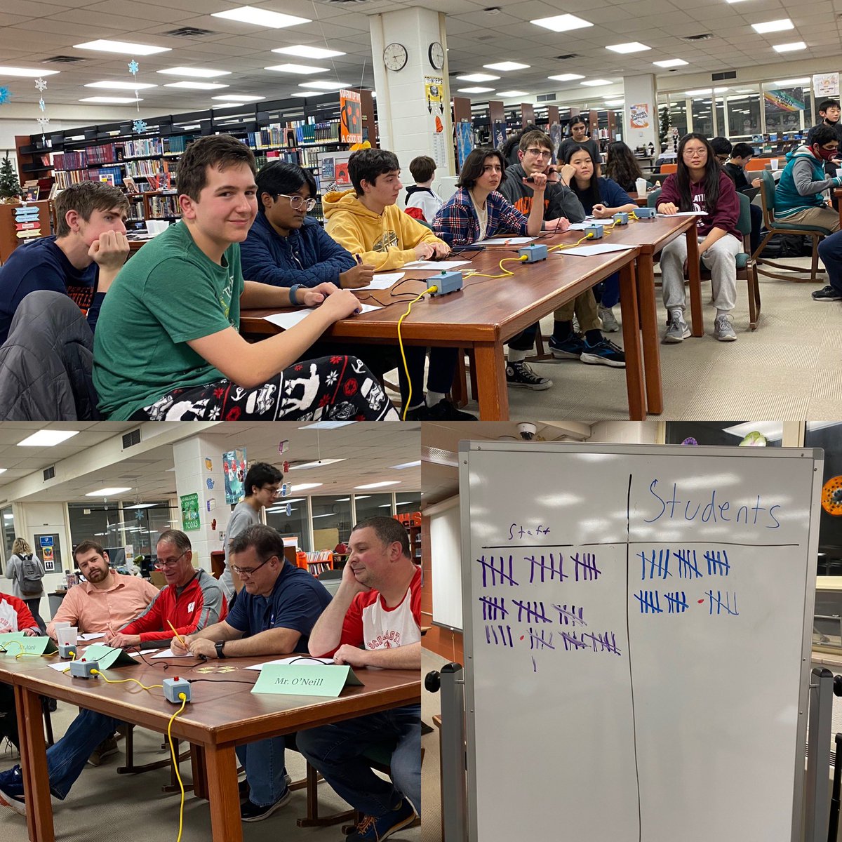 Tough competition at the annual Student/Faculty smack down today #LvilleScoBowl