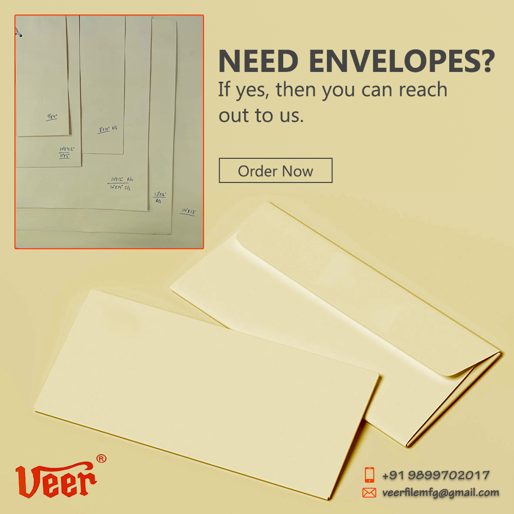 VeerFile's tweet photo. We have a wide range of #Envelopes from which you can choose one according to the need.
Call:-    09899702017
Email:-  veerfilemfg@gmail.com https://t.co/XUxEdEbLyo