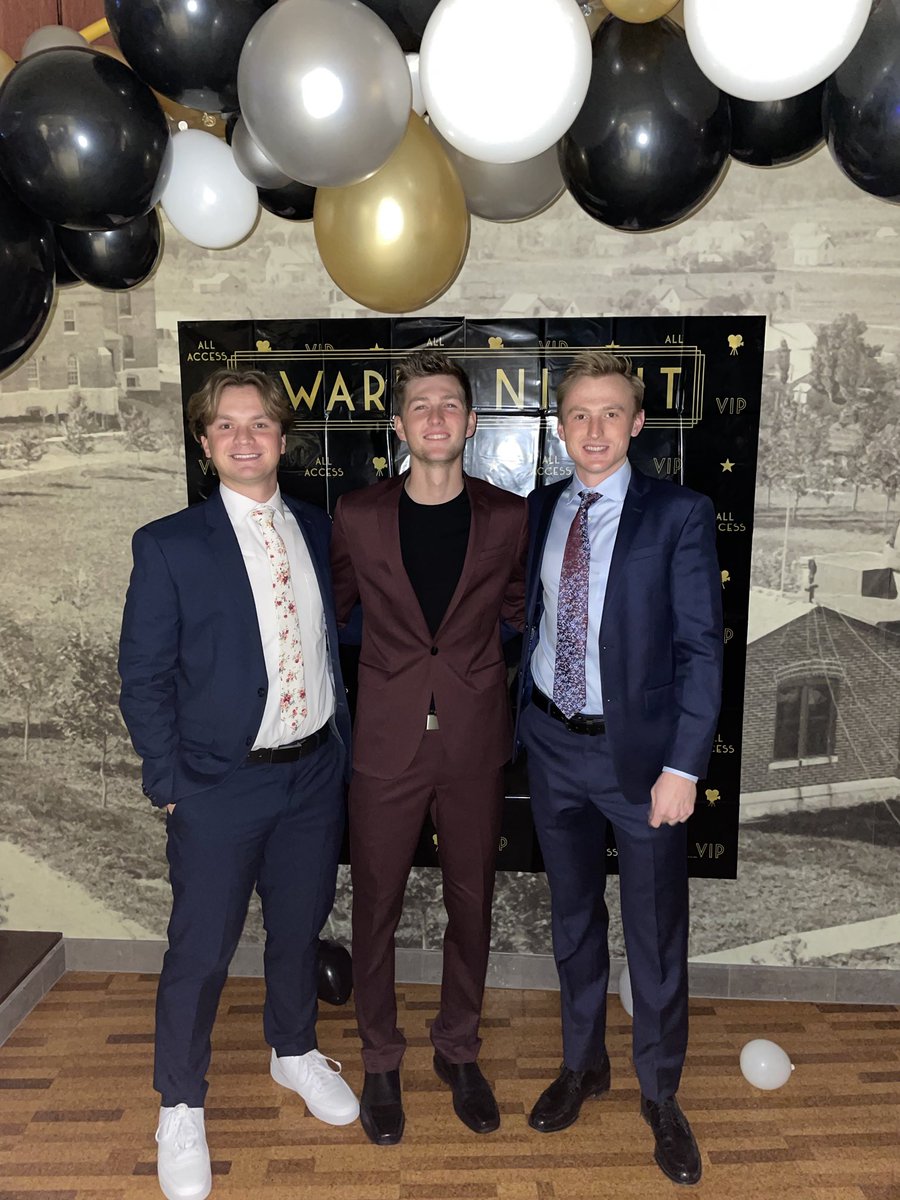 DoaneMGolf's tweet photo. Look at these sharp dressed student-athletes at the Leadership Gala tonight! You clean up well gentlemen! Congratulations Blake Skoumal, Andrew Paquette and Josh Spomer. https://t.co/tD0yOM9w42