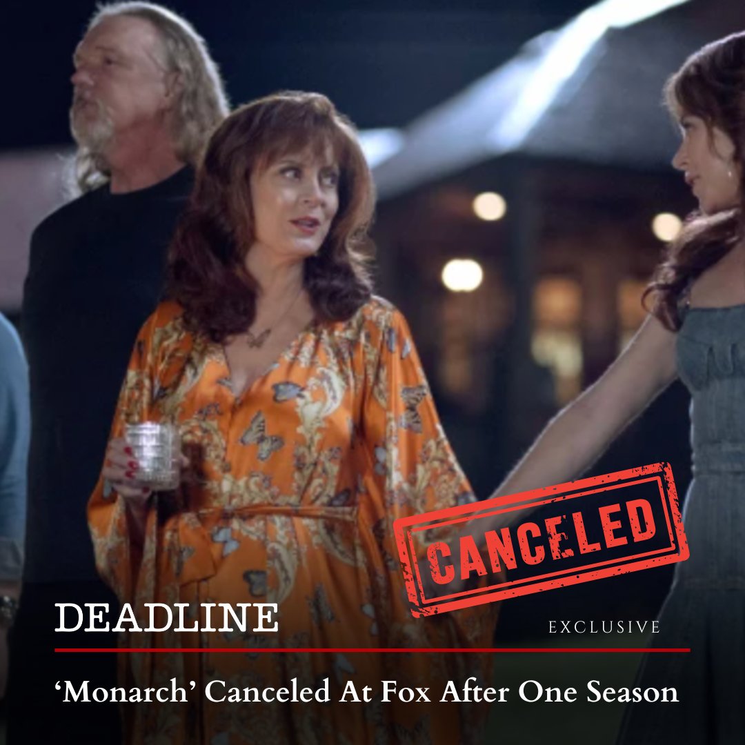 DEADLINE's tweet photo. EXCLUSIVE: The Roman’s country music dynasty is over. #MonarchonFox will not be returning to Fox for a second season https://t.co/sk4F6VT9C1 https://t.co/BrfoAP8QyA