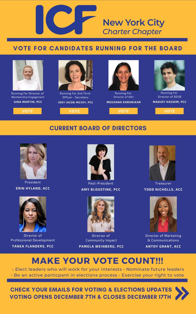 Vote today!  icfnycchapter.wildapricot.org/Sys/Poll/39980