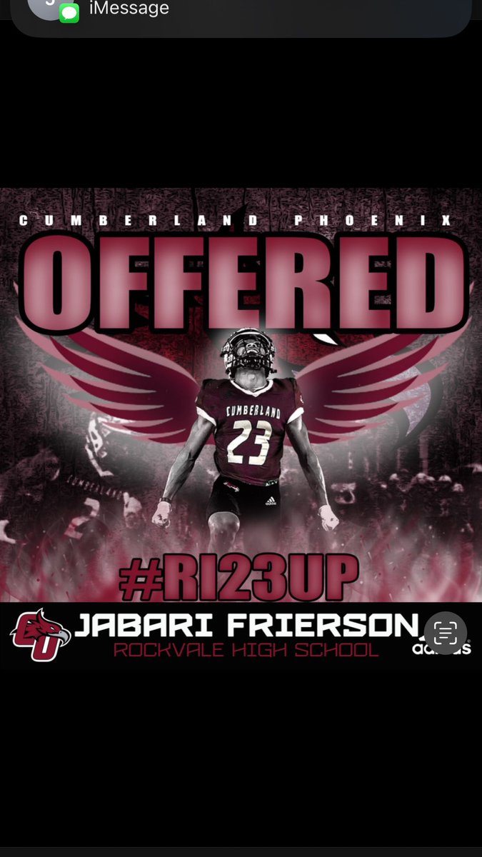 Excited to announce I received an offer to play football at  <a href="/CumberlandFB/">Cumberland University Football</a> <a href="/Coach_TSmith/">Taurean Smith</a>