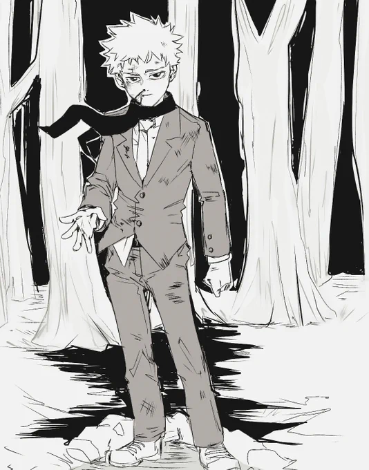 This is the only one I didn't post here already, it's so sketchy but I still like how it looks...  
#mobpsycho100III 