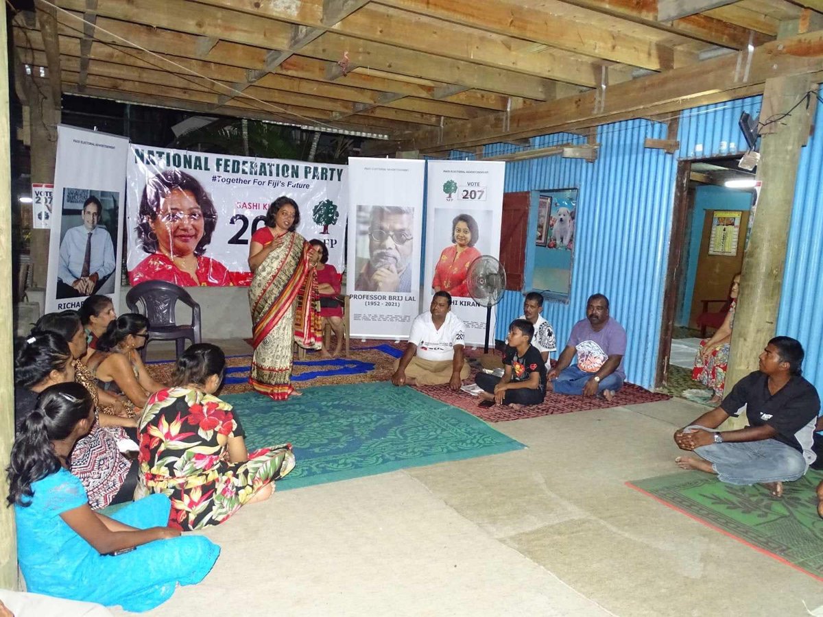 SashiKiranMP's tweet photo. NAWAKA: A settlement in Nawaka invited us. Raised concerns on housing, drainage and electricity. Many people in the senior age bracket, who lost their employment during the pandemic, are unable to find work &amp; their FNPF has been exhausted. The community wants a change! #Vote207 https://t.co/V59jeyor4V
