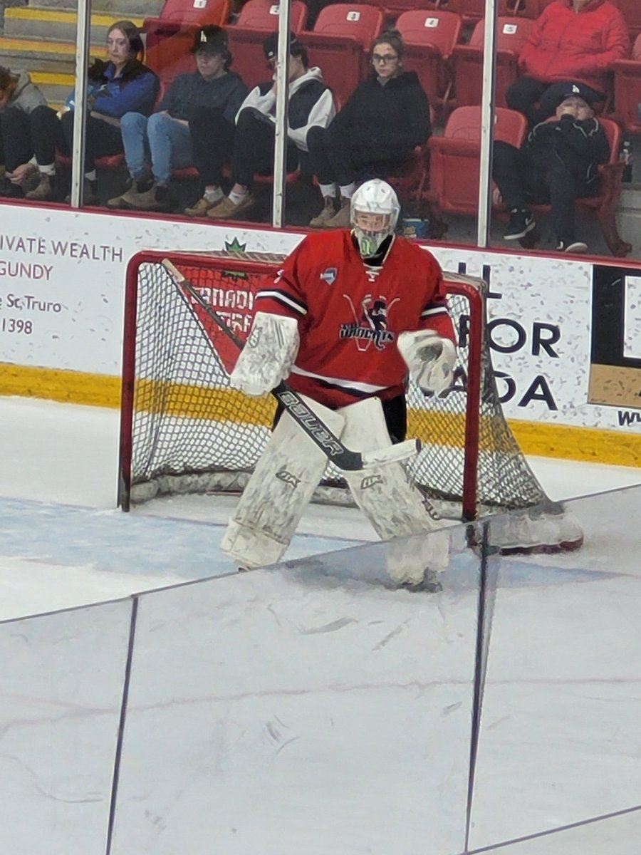 Valley_Wildcats's tweet image. On a positive note tonight, Owen Westervelt was thrown into his first ever Jr A action in the middle of a game, played great making 8 saves on 9 shots!