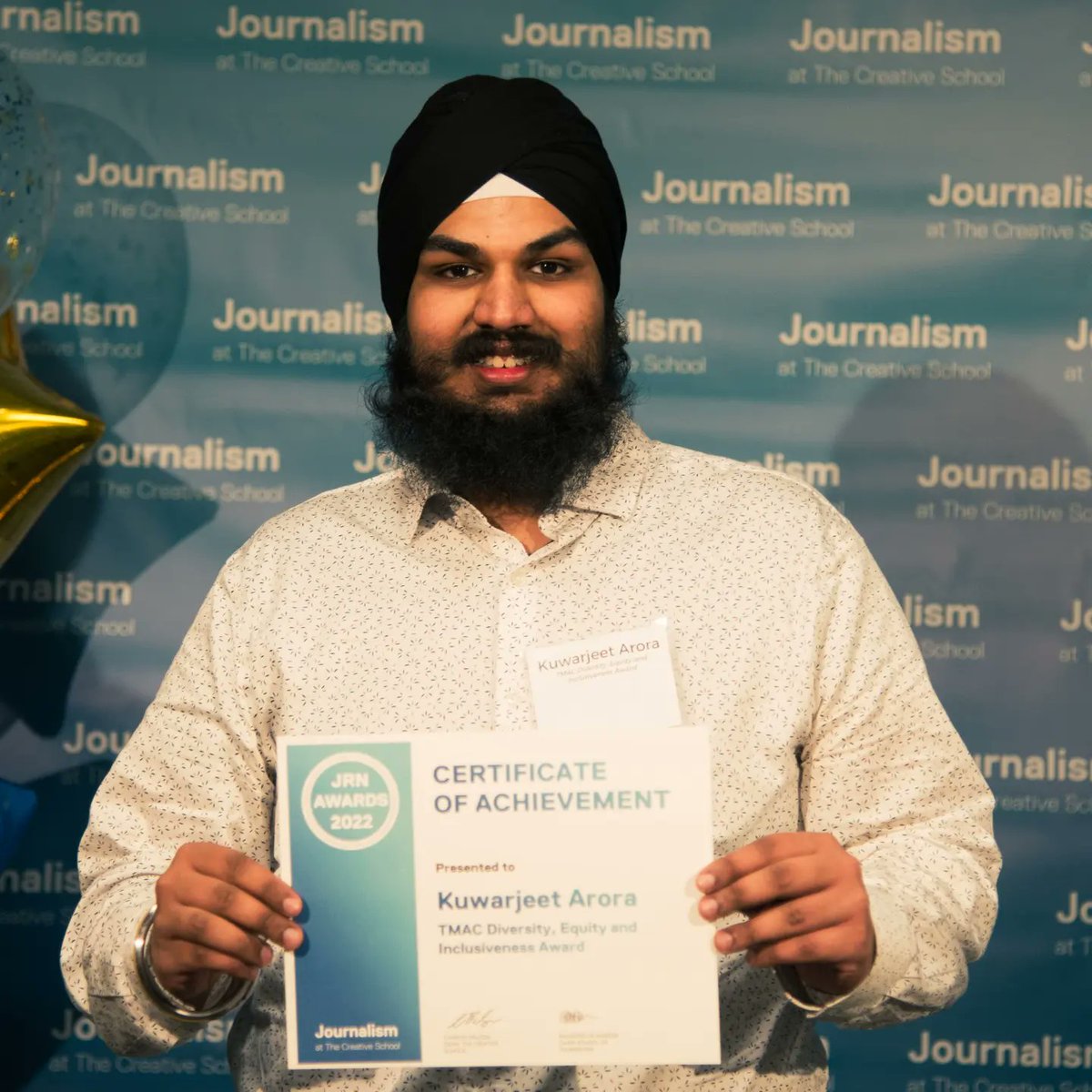 Kuwarx123x's tweet photo. Thank you to @JournalismTMU for choosing me for the @TravelMediaCA Diversity, Equity, and Inclusiveness Award. 

I won this award for my opinion piece on @BaazNewsOrg about how we need more Sikhs in journalism and how Canada lacks diversity in newsrooms nowadays. https://t.co/Ee1rpmQsJb