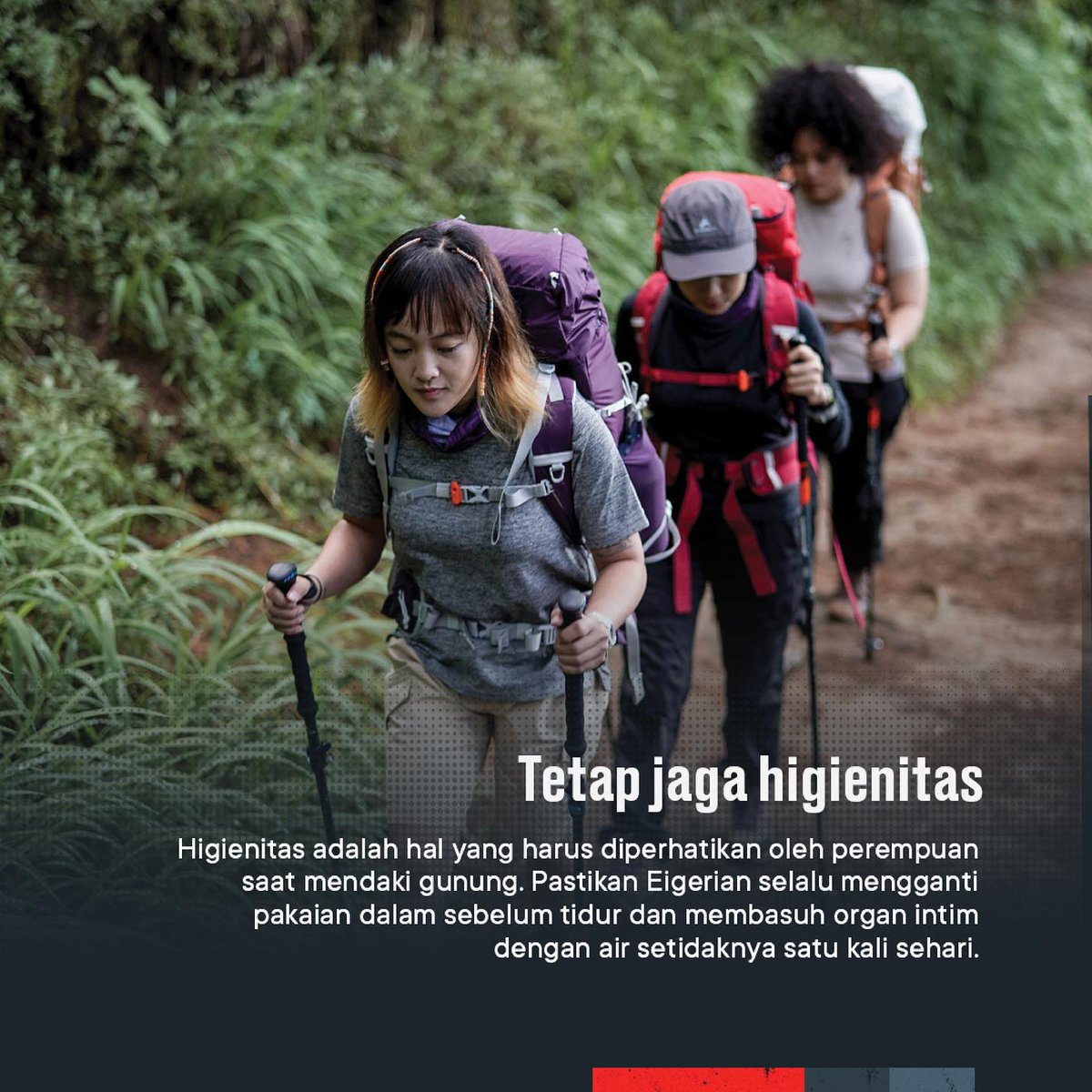 eigeradventure's tweet photo. Kayanya sekarang udah banyak perempuan yang gemar mendaki, nah ini Mimin kasih tips untuk para perempuan yang ingin mulai mencoba pendakian supaya aman dan nyaman~
#EIGERTips #EigerAdventure https://t.co/oS6O1sOcNh